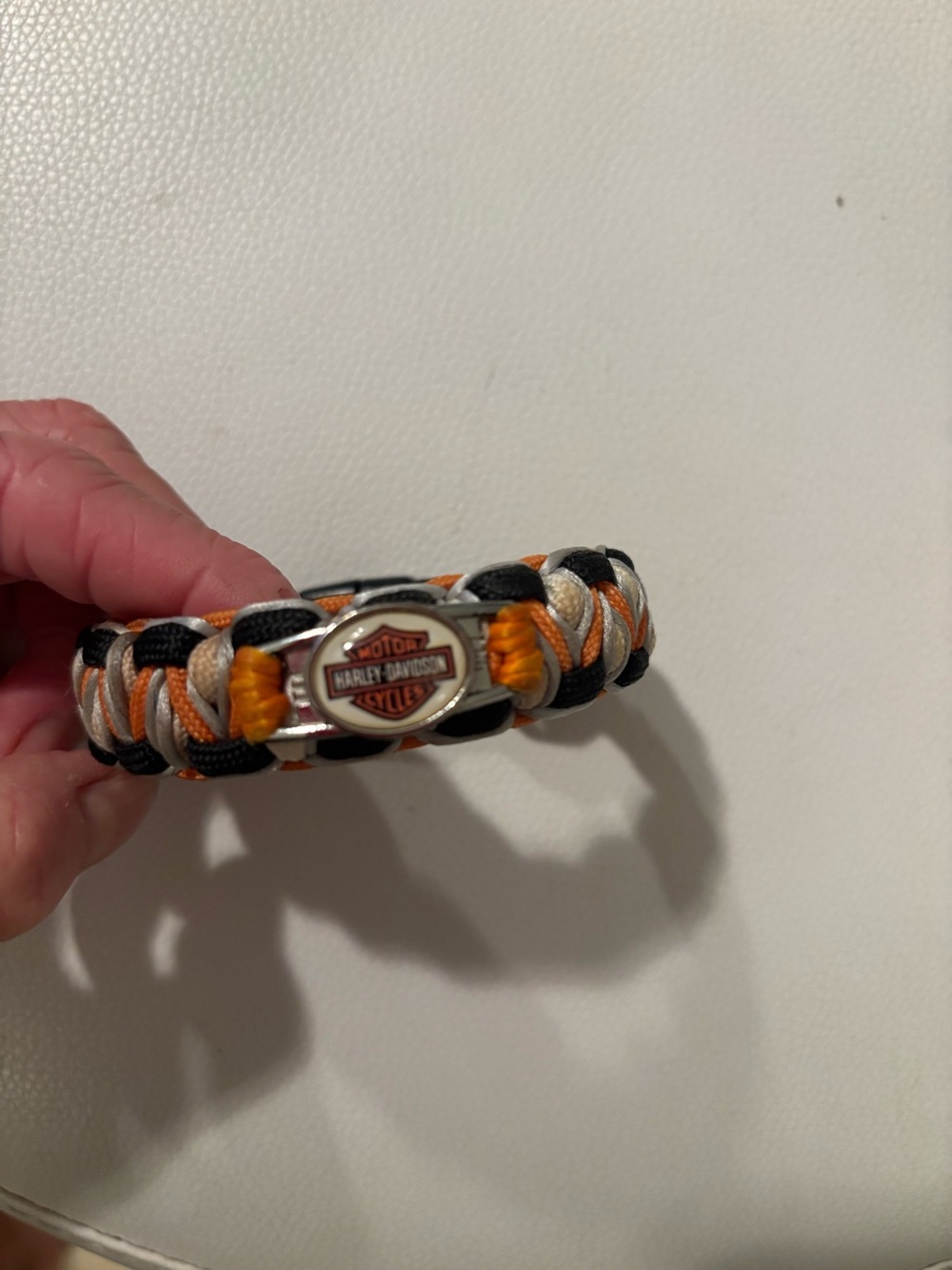 Harley Davidson, thick braided bracelet